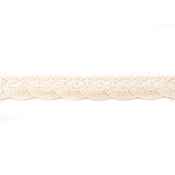Baumwollspitze Breite 19mm Creme